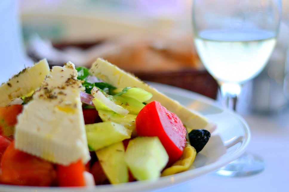 Greek-salad-at-Milos